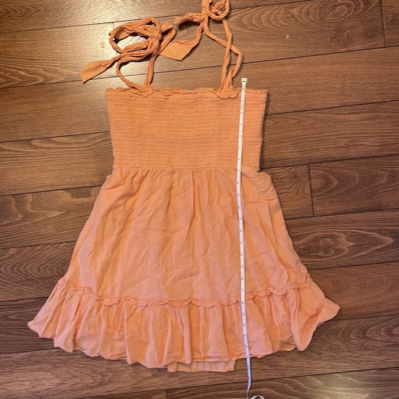 Aerie smocked babydoll sundress with tie straps and ruffles - Picture 7 of 8